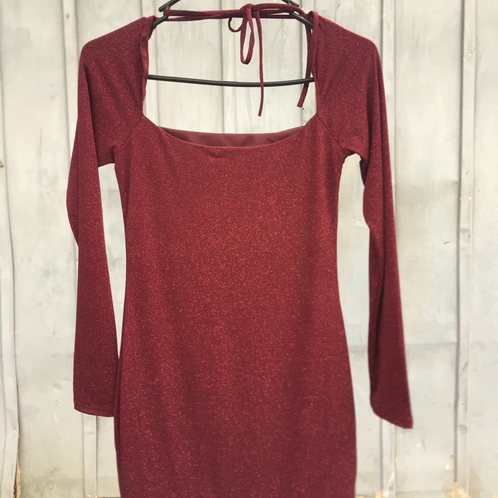 Short Sparkly Burgundy Homecoming/ Formal Dress